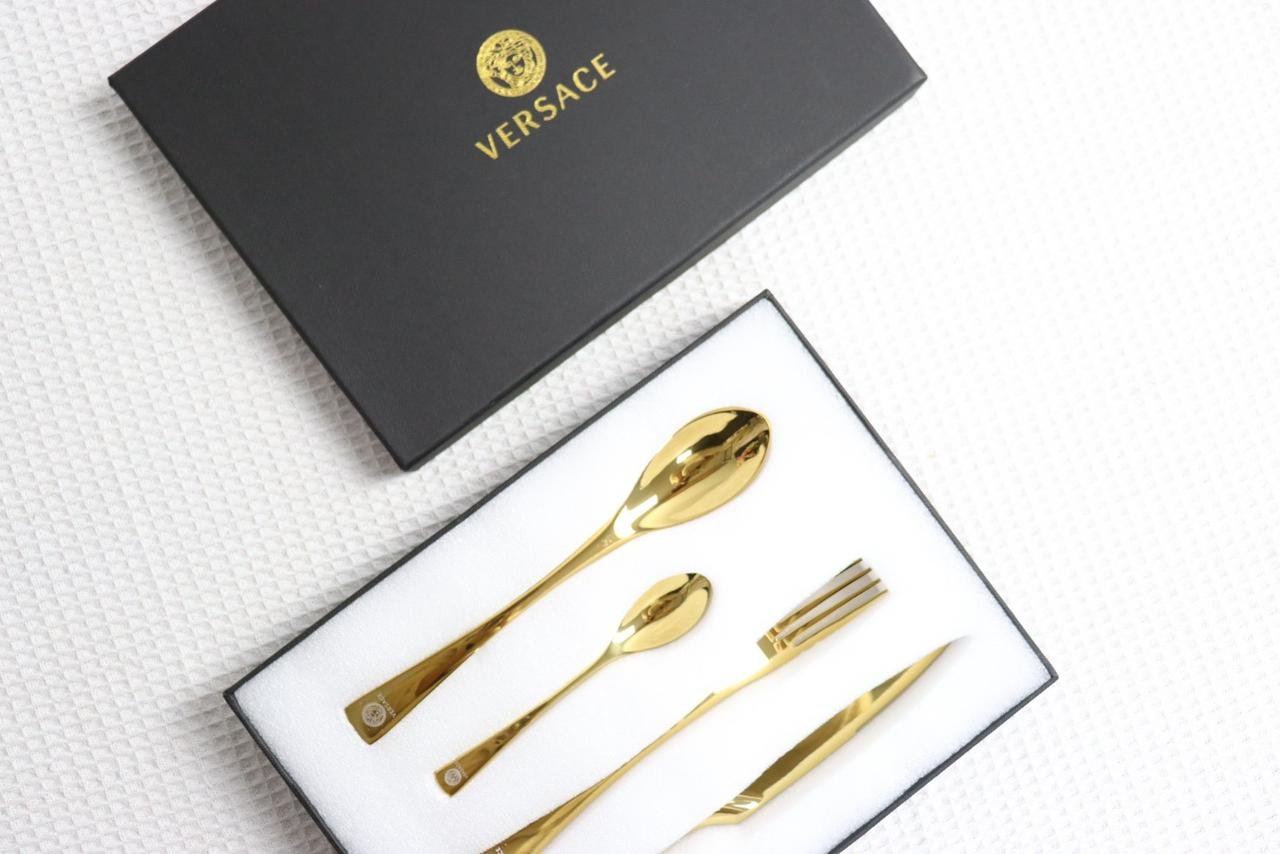 Versace cutlery set for one person, Gold or Silver color - Image 2 of 4